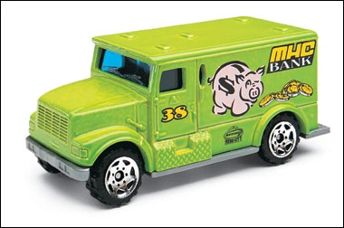 International Armored Car (Lime Green, MHC Bank, piggy bank)