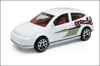 Ford Focus (White, Bears, soccer ball, 'Hero City' logo on…)