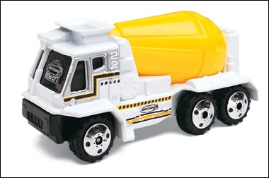 Cement Mixer (White, 22, Matchbox logo, Black and Orange stri…)