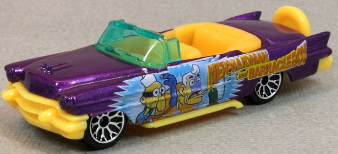 1956 Cadillac Eldorado (Metalflake Purple, Mermaid Man and Barnacle Boy (characters…)