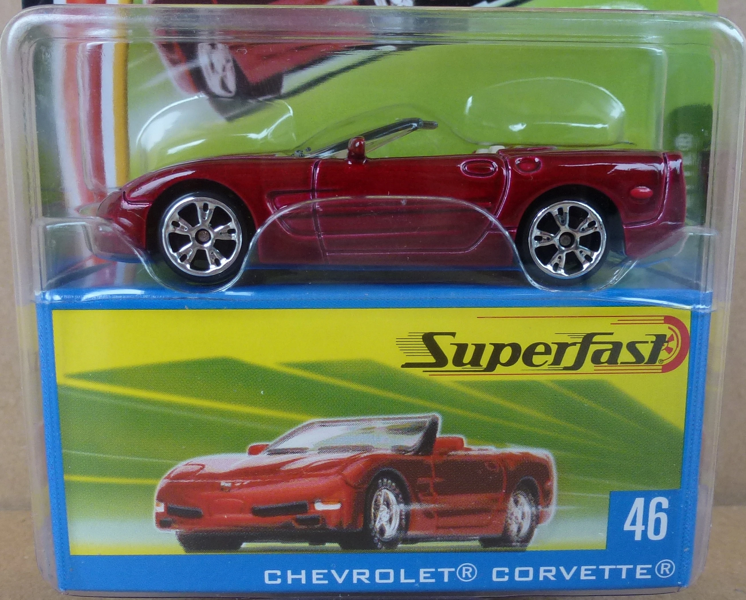 2000 Corvette (Metalflake Red, Front lights, taillights, trim details)