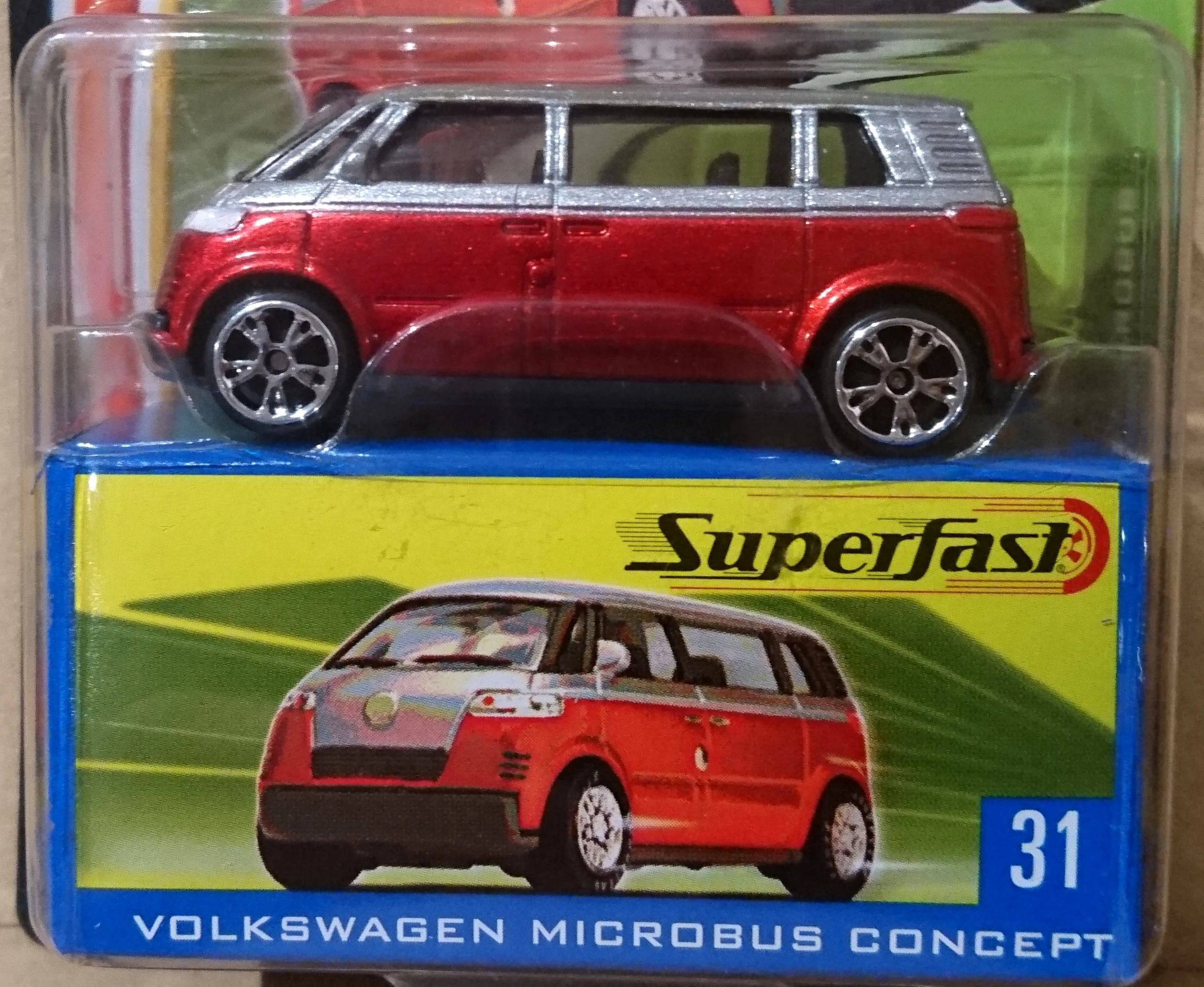 Volkswagen Microbus (Metallic Red & Metallic Silver, White headlights, trim details)