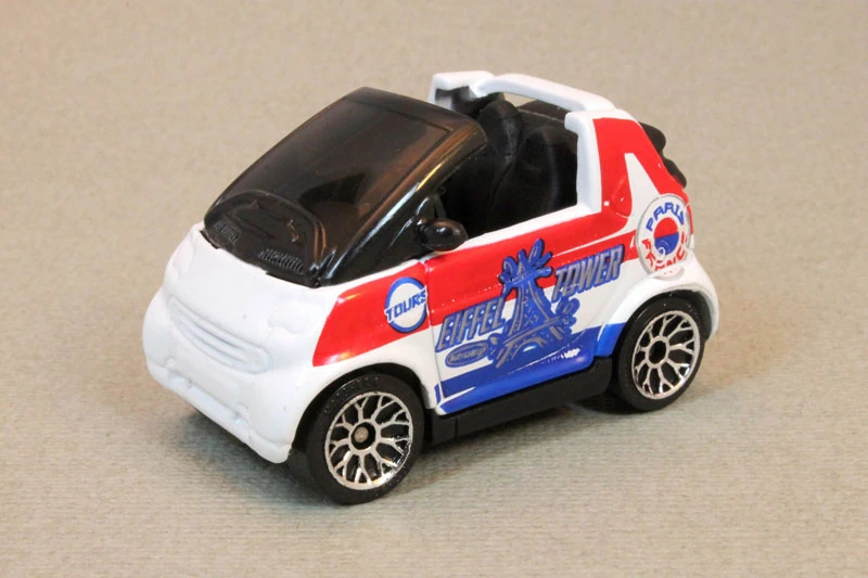 Smart Fortwo Coupe (White, Red and Blue stripes, Eiffel Tower, Pari…)