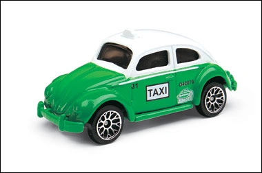 Volkswagen Beetle Taxi (Green, White top, Black and White Taxi tampos, 'HC' logo)