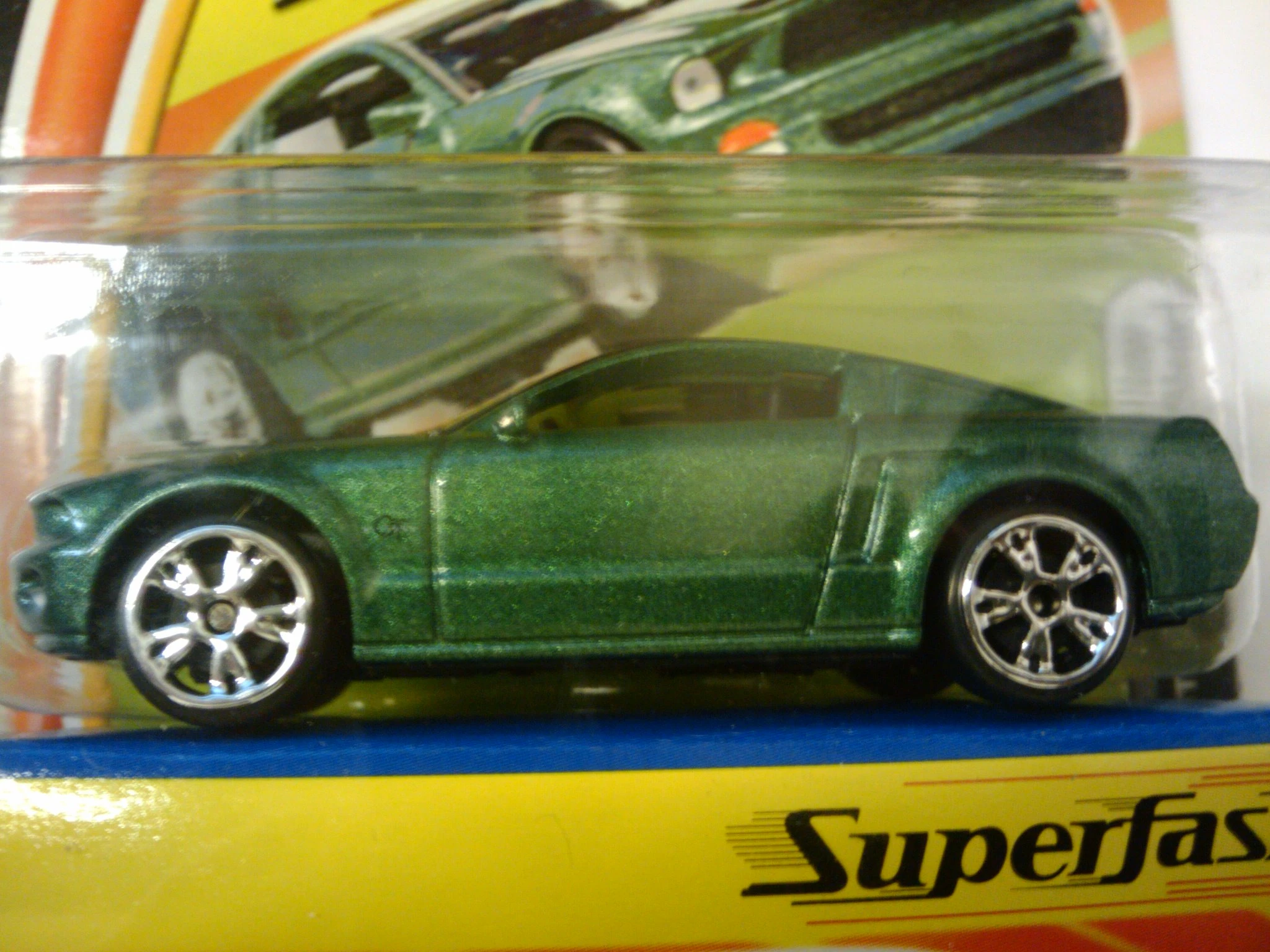 04 Ford Mustang GT Concept (Highland Green, White headlights, Red taillights, GT on…)