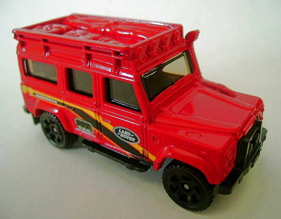 Land Rover Defender 110 (1997) (Red, Land Rover, Defender, GB ADLAR58, Yellow…)