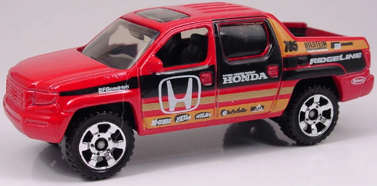 Honda Ridgeline (2007) (Red, Black, Gold & Orange stripes; Honda logo)