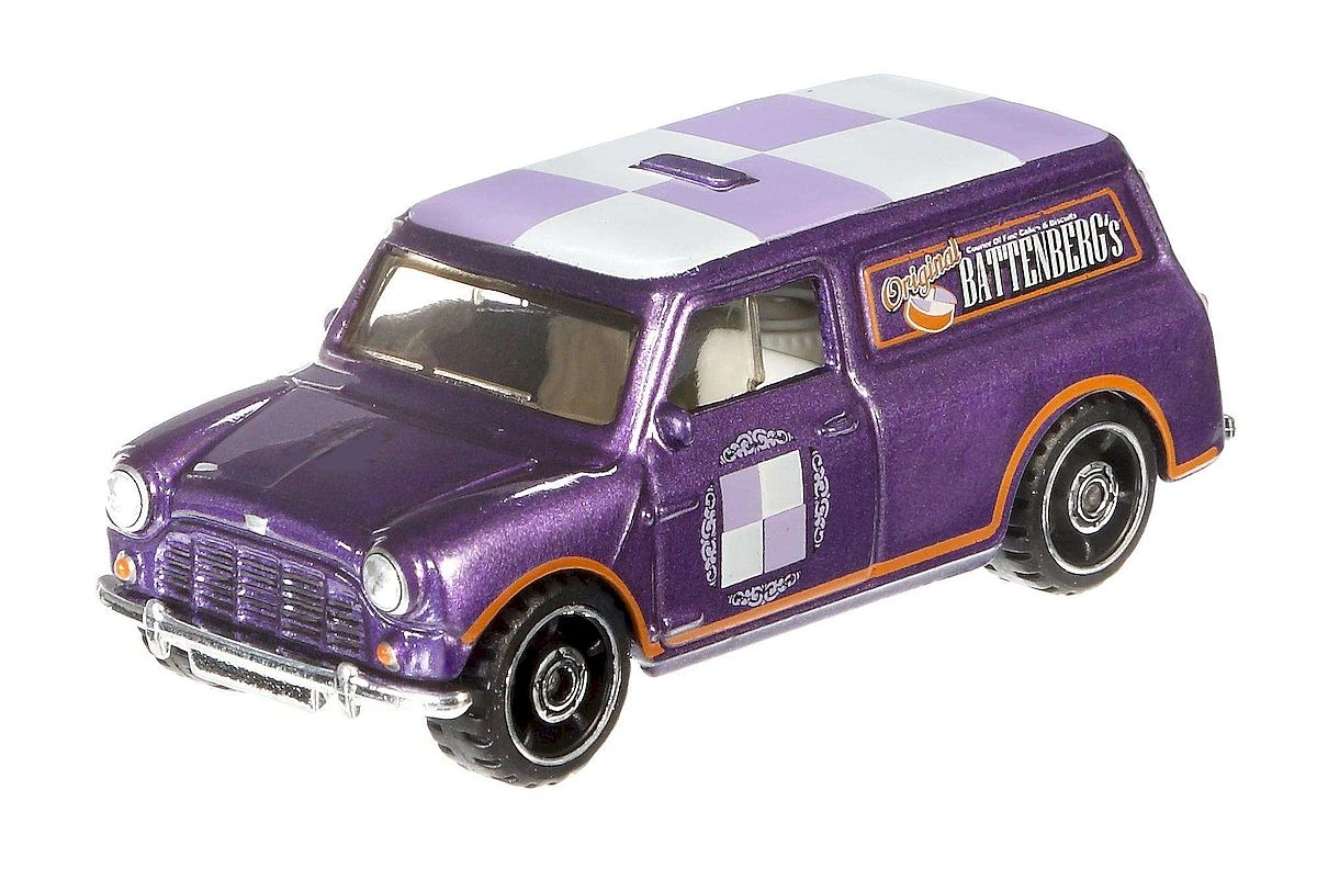 Austin Mini Van - 1965 (Metalflake Purple, BATTENBERG'S, checkered roof)