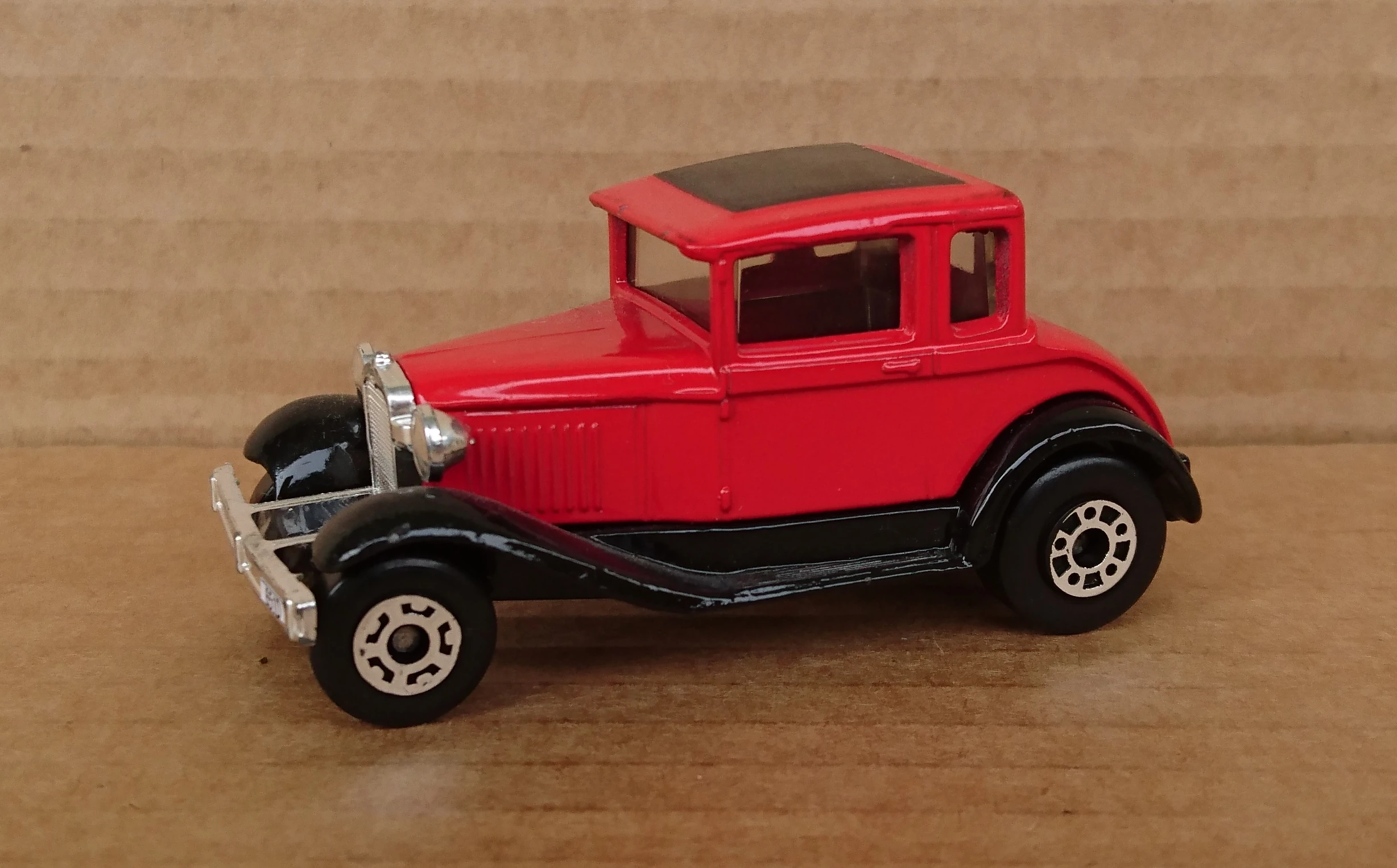 Model A Ford (Red & Black, Black Roof)