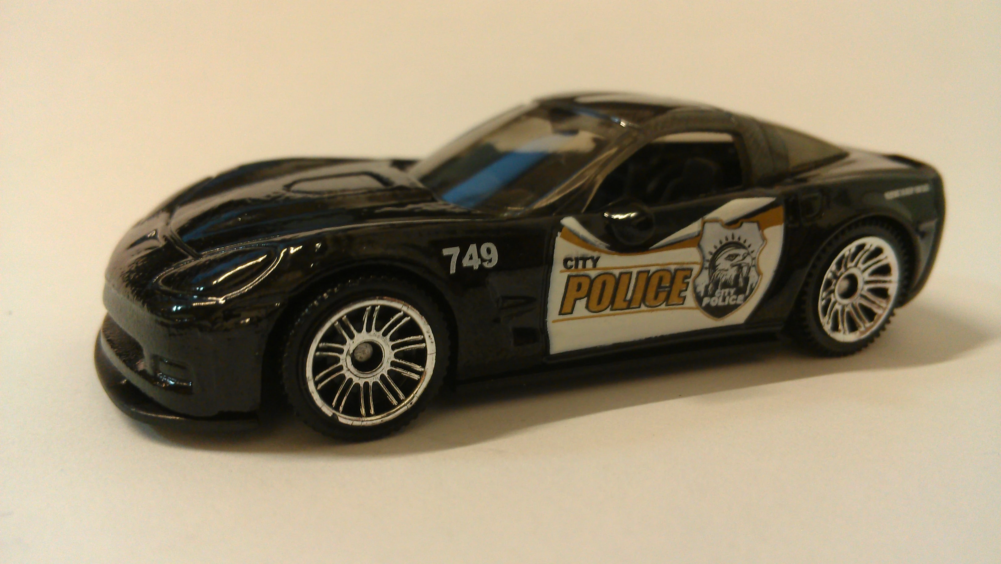 2009 Chevrolet Corvette ZR-1 (Black, White doors, City Police)
