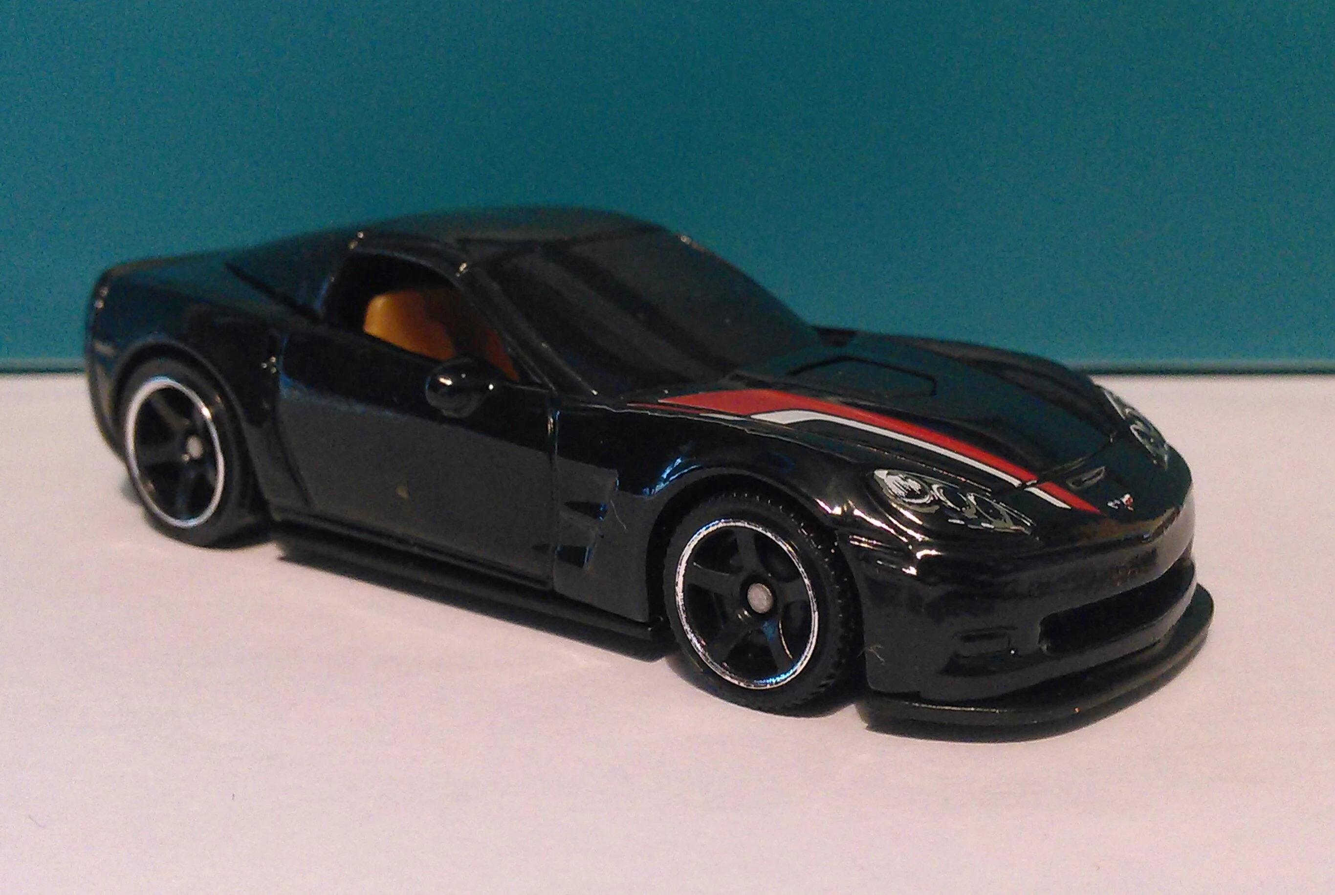 2009 Chevrolet Corvette ZR-1 (Black, Red and White stripes, detailed trim)