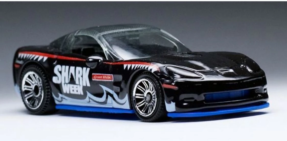 2009 Chevrolet Corvette ZR-1 (Black, SHARK WEEK logo, red line, white teeth &…)