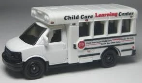 GMC School Bus (White, Child Care Learning Center, Red & Black…)