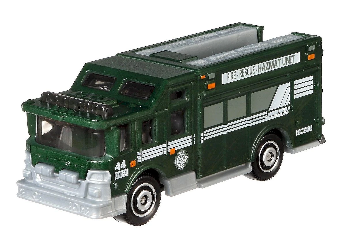 Hazard Squad (Dark Green (Grey), White stripes, 44 CENTRAL, FIRE RESCUE H…)