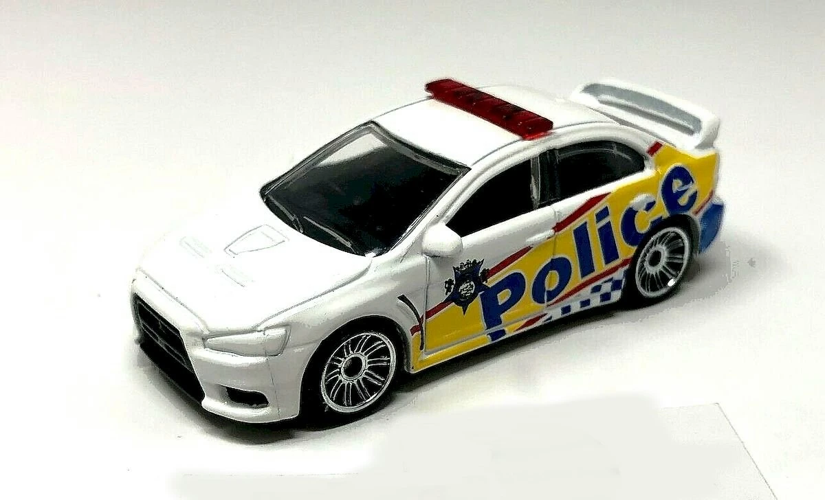 Mitsubishi Lancer Evolution X Police (2010) (White, Red and Yellow stripe on sides with Blue…)