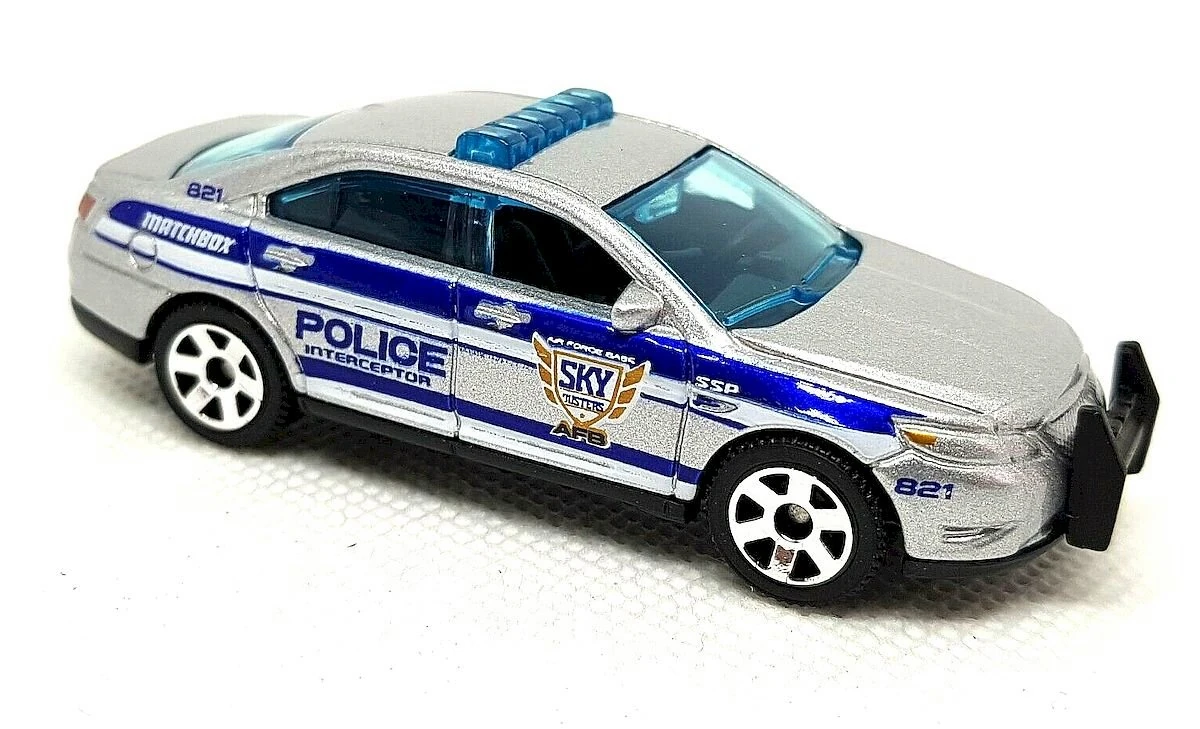Ford Police Interceptor (Silver, Blue stripes, POLICE, SKY BUSTERS)