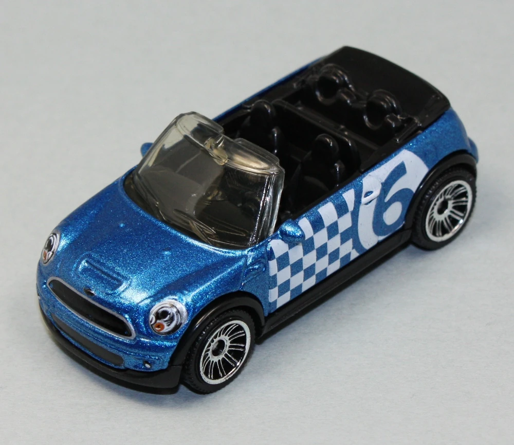 MINI Cooper S Cabrio - 2010 (Metalflake Blue, White checkered flag design, 6)