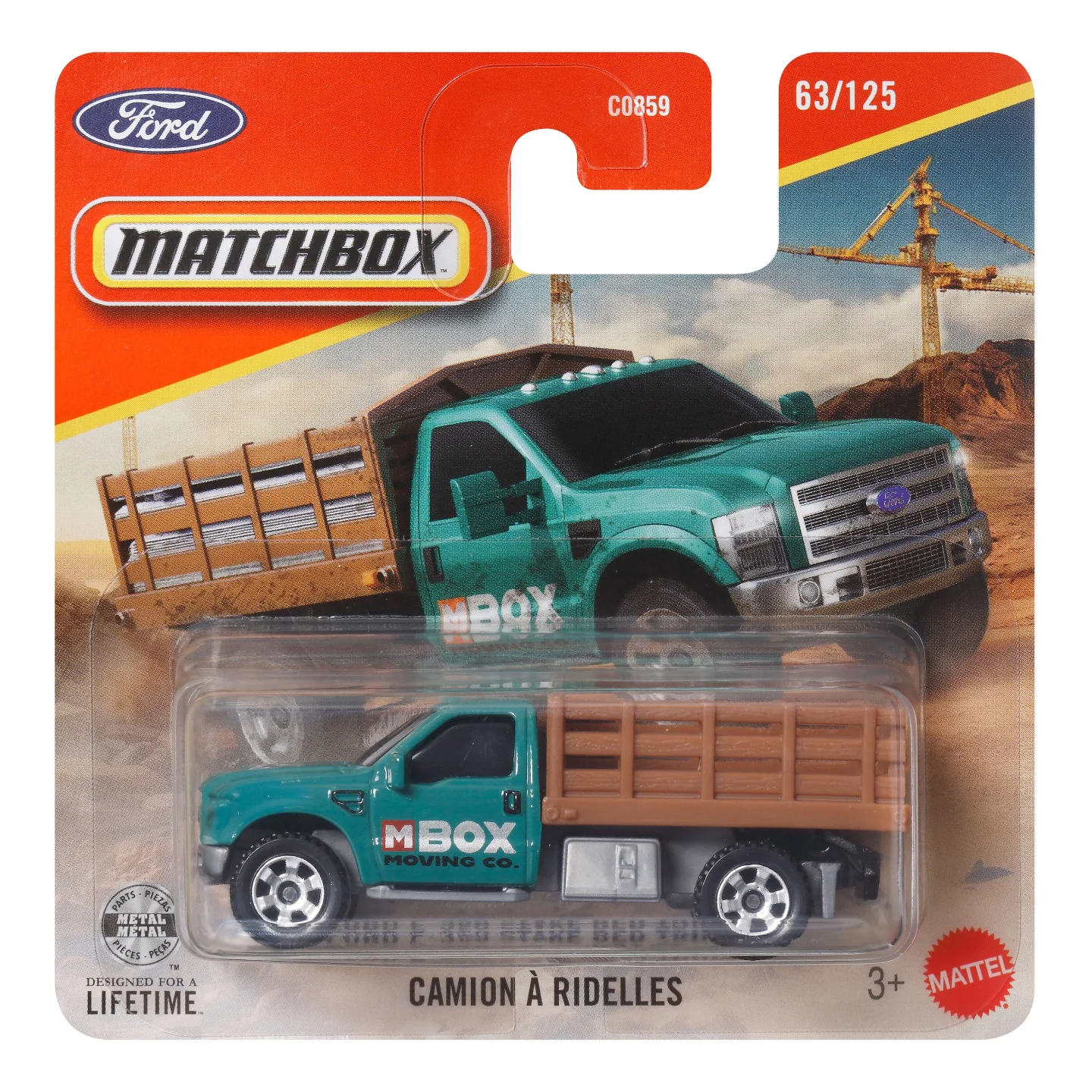 Ford F350 (Dark Aqua, Detailed trim, MBox Moving Co. on sides)