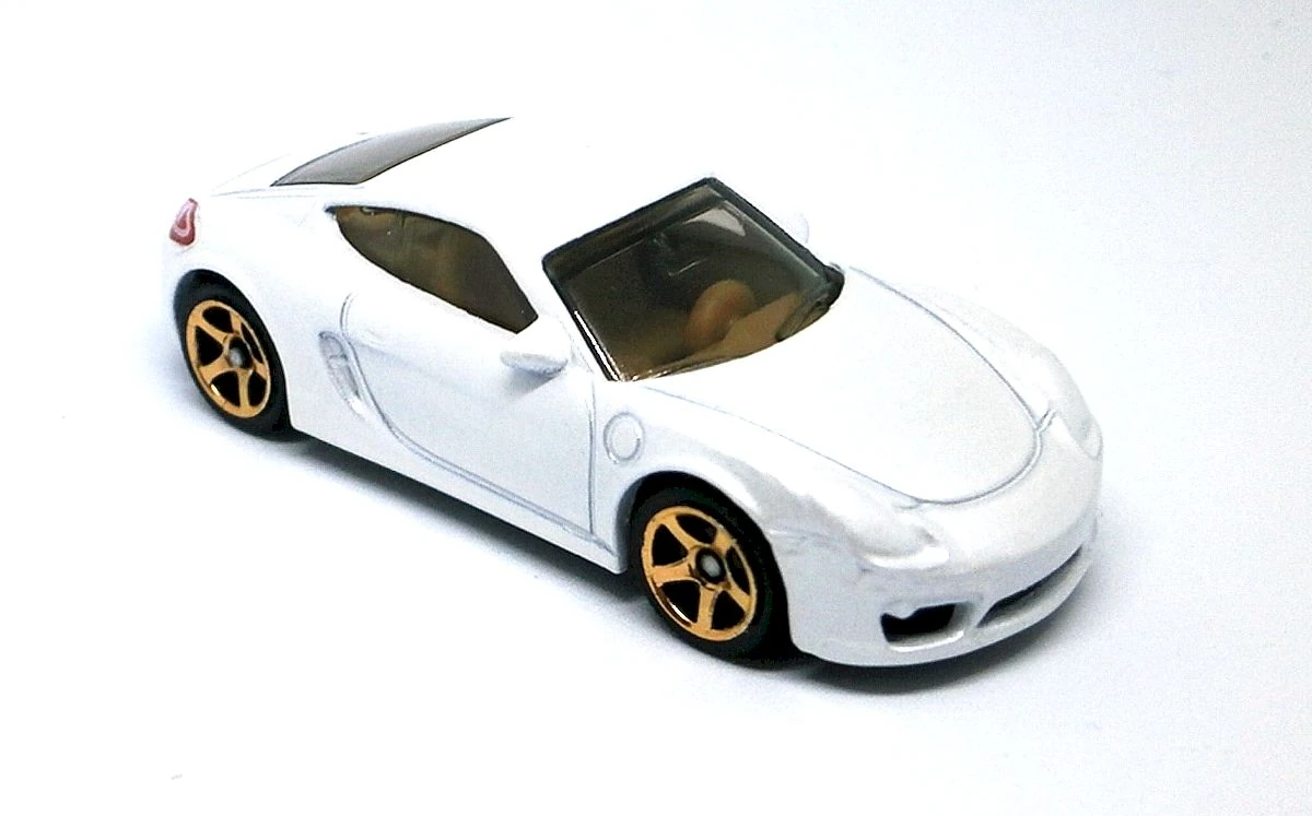 Porsche Cayman (White, Detailed headlights & taillights)