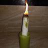 Little green candle BIG o'l WICK