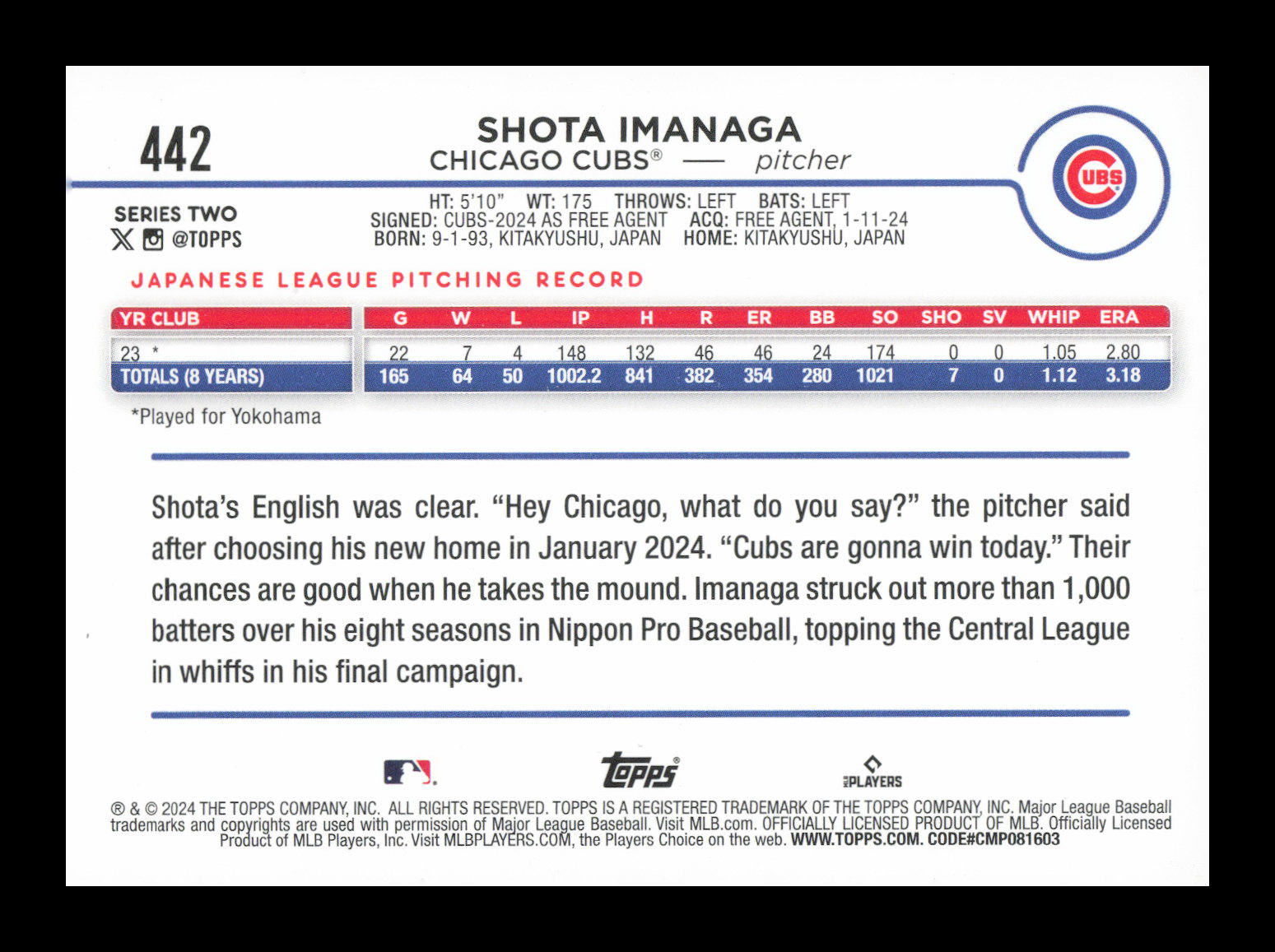 Card back