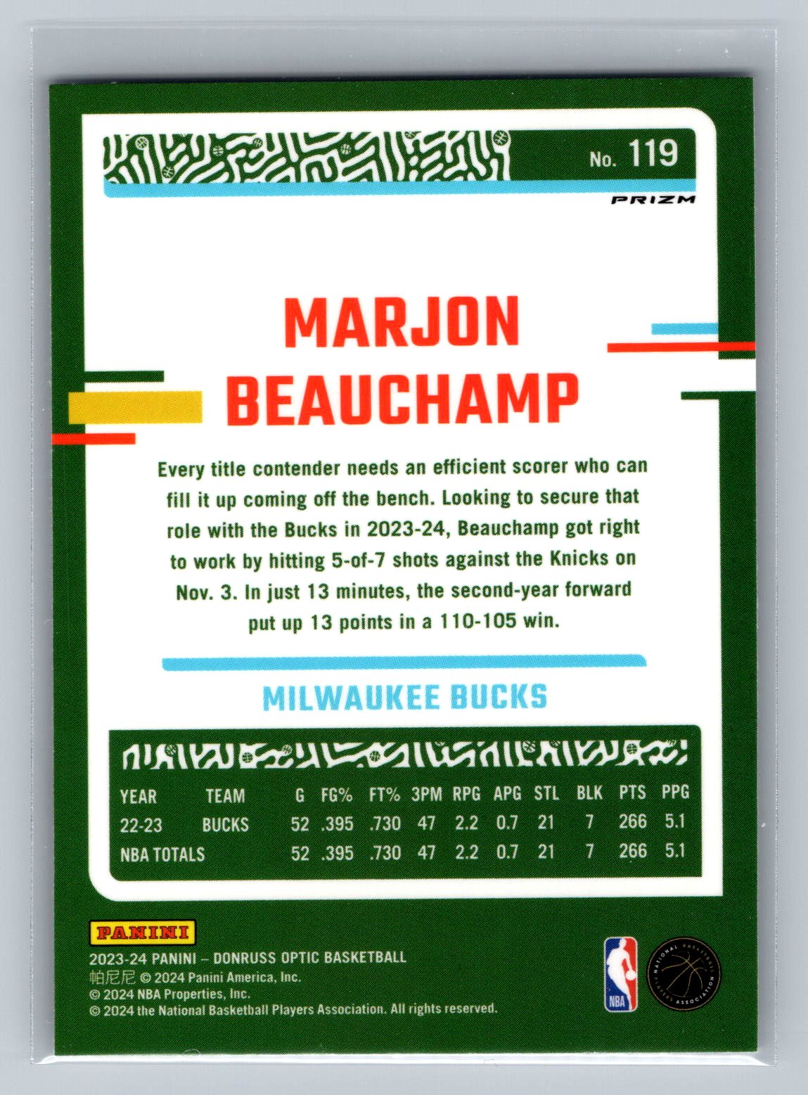 Card back