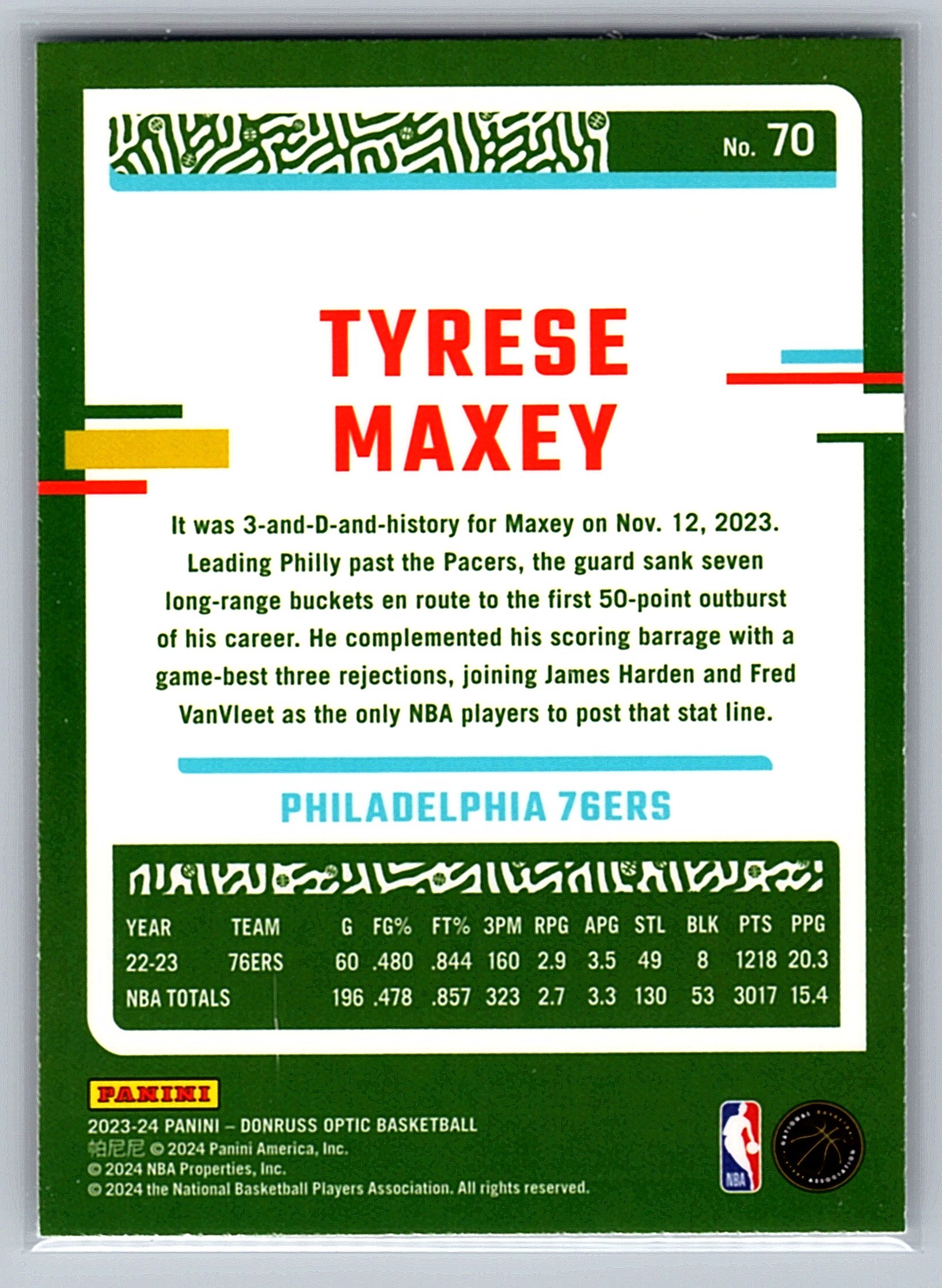 Card back