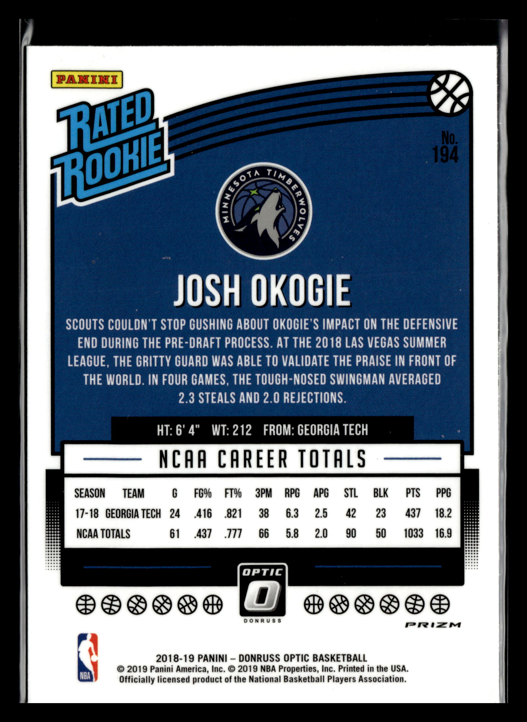 Card back