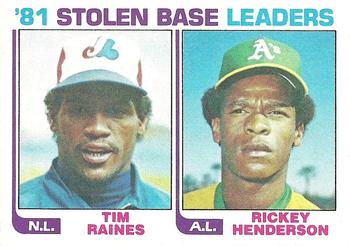 '81 Stolen Base Leaders (Tim Raines / Rickey Henderson)