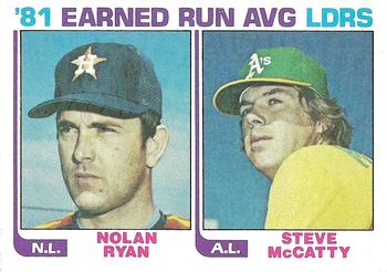 '81 Earned Run Average Leaders (Nolan Ryan / Steve McCatty)
