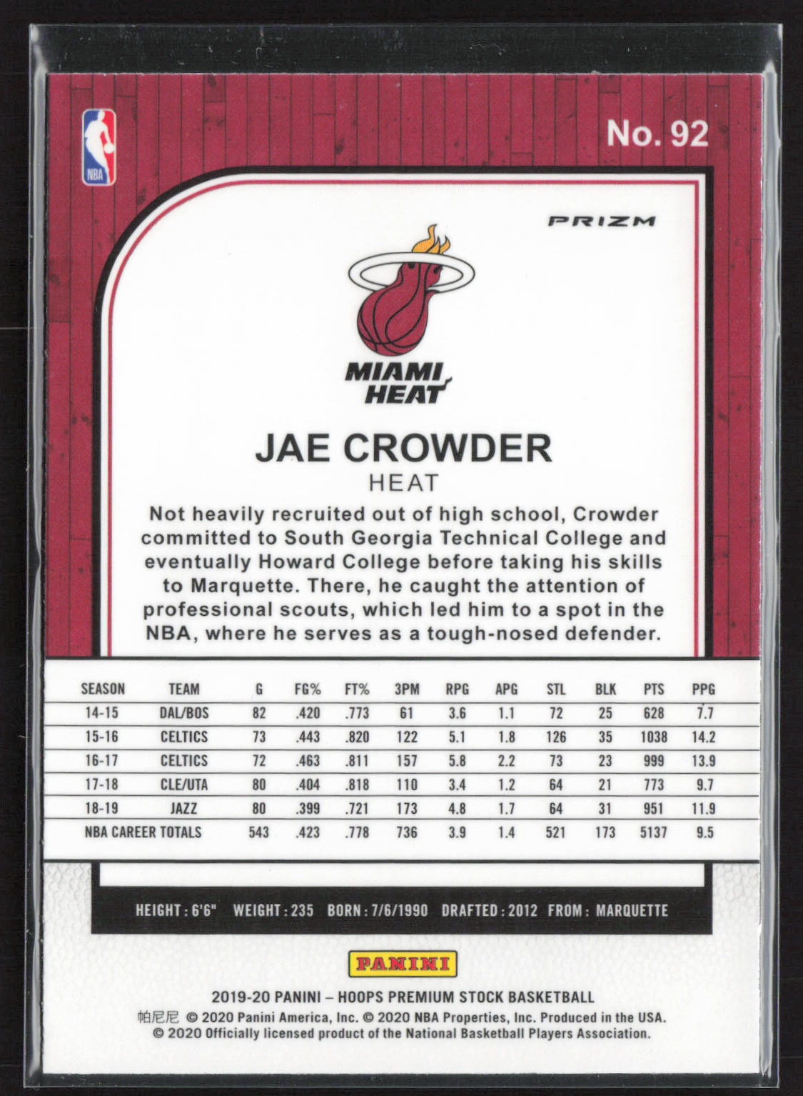 Card back