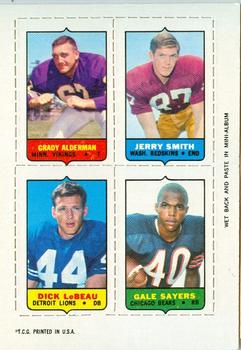 Grady Alderman / Jerry Smith / Dick LeBeau / Gale Sayers
