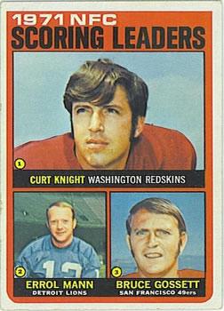 1971 NFC Scoring Leaders (Curt Knight / Errol Mann / Bruce Gossett)