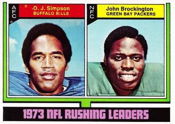 1973 NFL Rushing Leaders (O.J. Simpson / John Brockington)