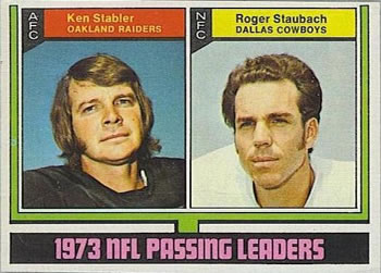 1973 NFL Passing Leaders (Ken Stabler / Roger Staubach)