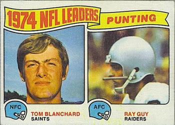 1974 NFL Punting Leaders (Tom Blanchard / Ray Guy)