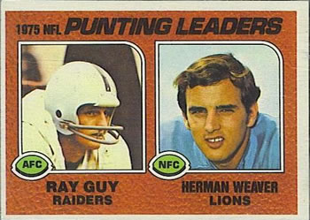 1975 Punting Leaders (Ray Guy / Herman Weaver) LL