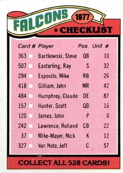 Falcons Checklist/Leaders