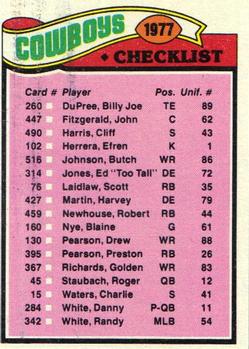 Cowboys Checklist/Leaders