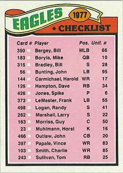 Eagles Checklist/Leaders