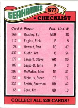 Seahawks Checklist/Leaders