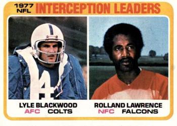 1977 Interception Leaders (Lyle Blackwood / Rolland Lawrence)