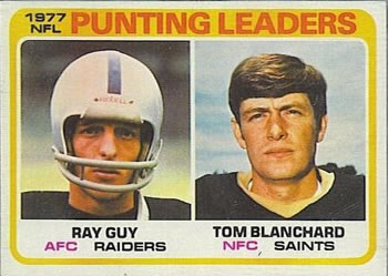 1977 Punting Leaders (Ray Guy / Tom Blanchard) LL
