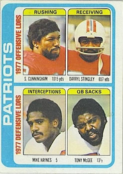 Sam Cunningham / Darryl Stingley / Mike Haynes / Tony McGee