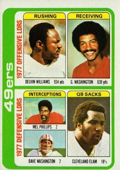 Delvin Williams / Gene Washington / Mel Phillips / Dave Washington / Cleveland Elam