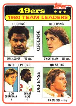 Earl Cooper / Dwight Clark / Ricky Churchman / Dwight Hicks / Jim Stuckey