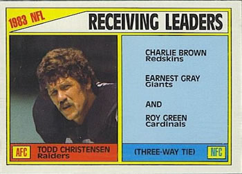 1983 Receiving Leaders (Todd Christensen / Charlie Brown / Earnest Gray / Roy Green)