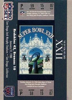 SB XXII Ticket SBXXII