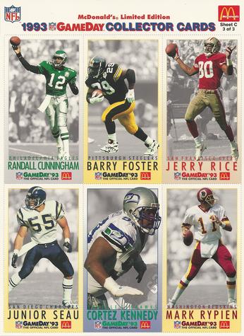 Randall Cunningham / Barry Foster / Cortez Kennedy / Jerry Rice / Mark Rypien / Junior Seau
