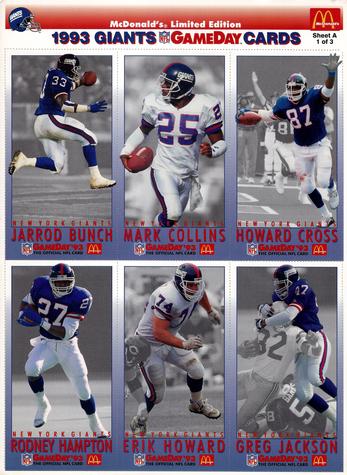 Jarrod Bunch / Mark Collins / Howard Cross / Rodney Hampton / Erik Howard / Greg Jackson